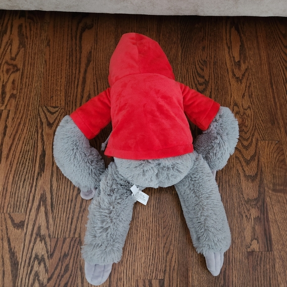 NWT Stuffed 26" Big Sloth Red Shirt Hoodie Toy LARGE  #slothmode - Picture 8 of 9